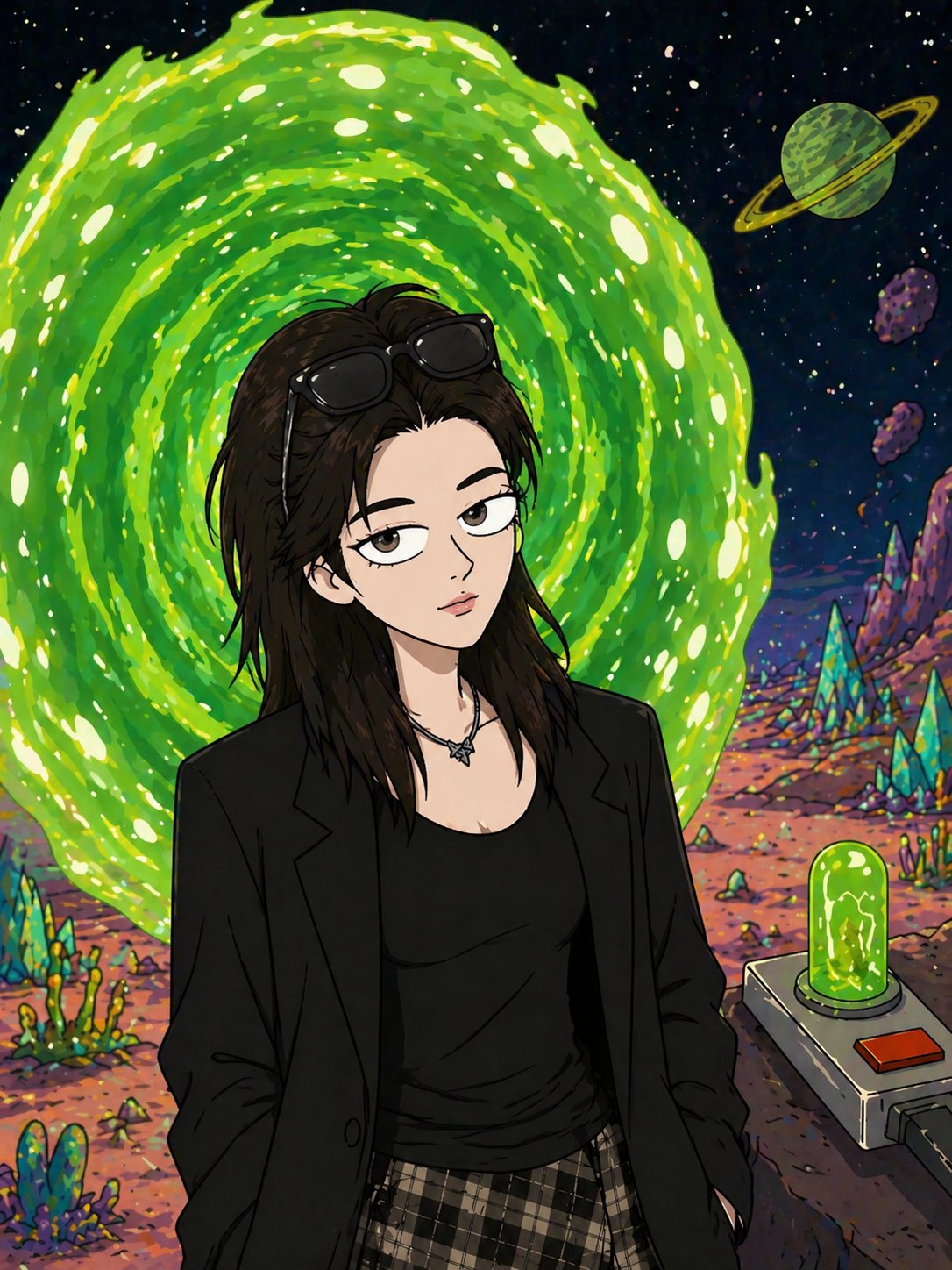 Winky — anime portrait through a portal